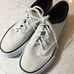 Polo Sport Canvas Boat Shoes White Sz 7 Sneakers